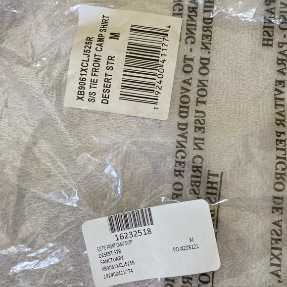 NWT Sanctuary Tie Front striped shirt - Picture 2 of 4